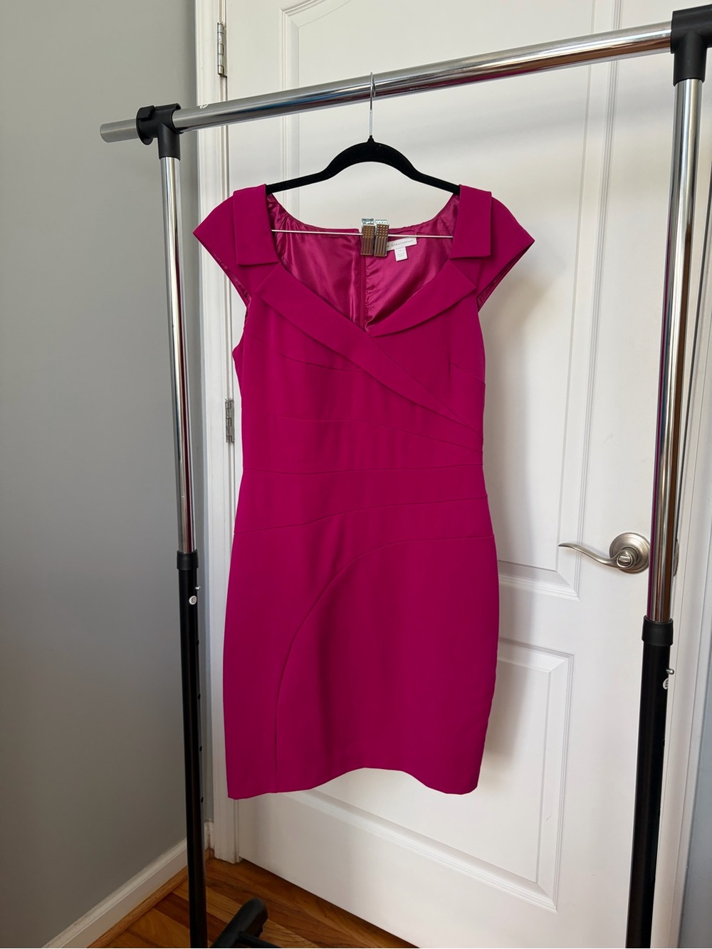 New York & Co. Magenta Sheath Dress